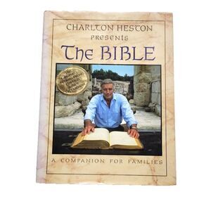 Charlton Heston Presents the Bible Hardcover Book Family Christianity 1997